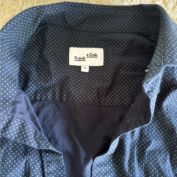 Frank and oak polka dot button down men’s M - Picture 3 of 3